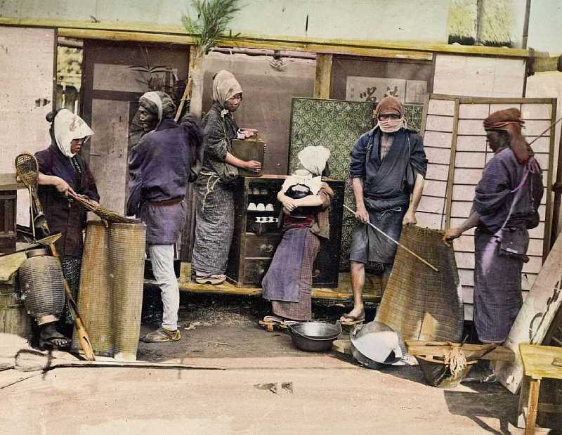 19世紀後半、大掃除の様子